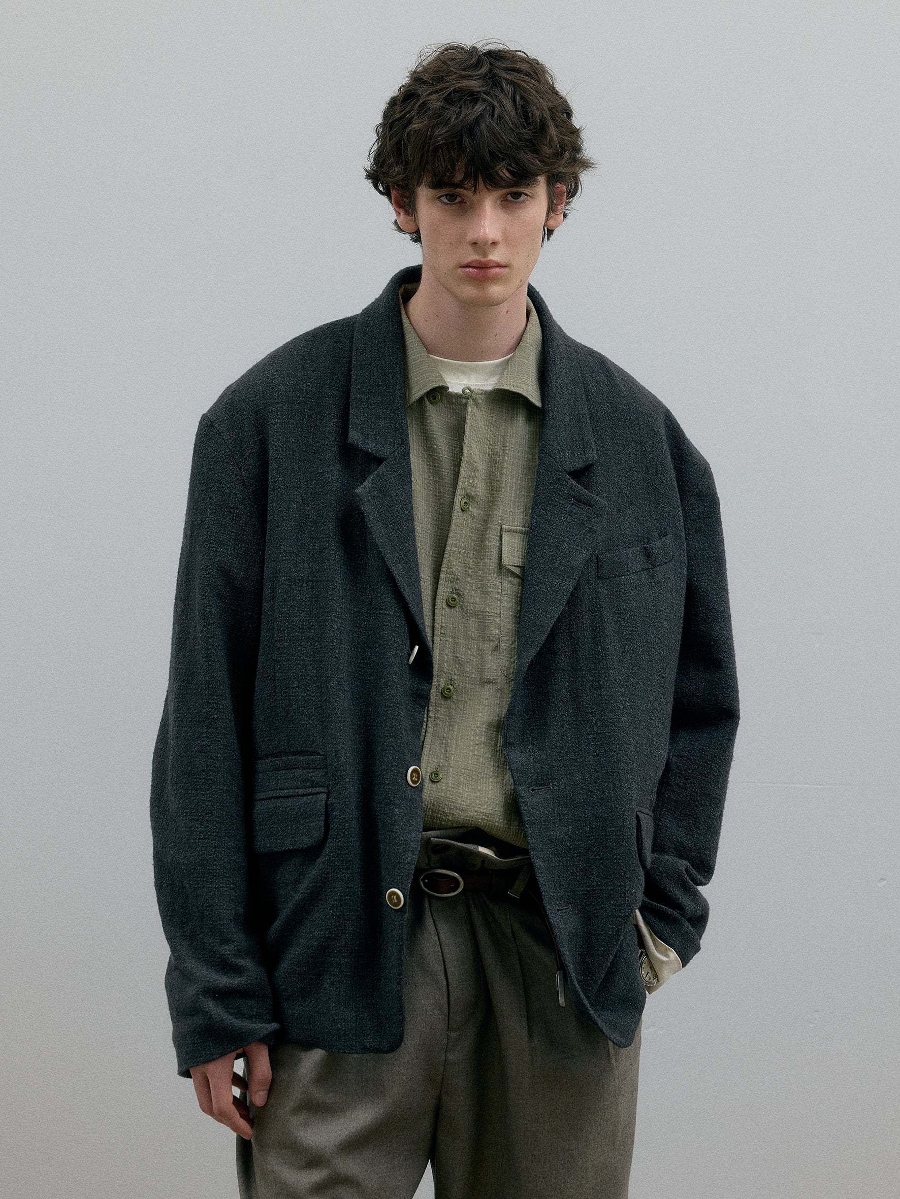 011 - Marylebone Washed Wool Blazer - Image 5