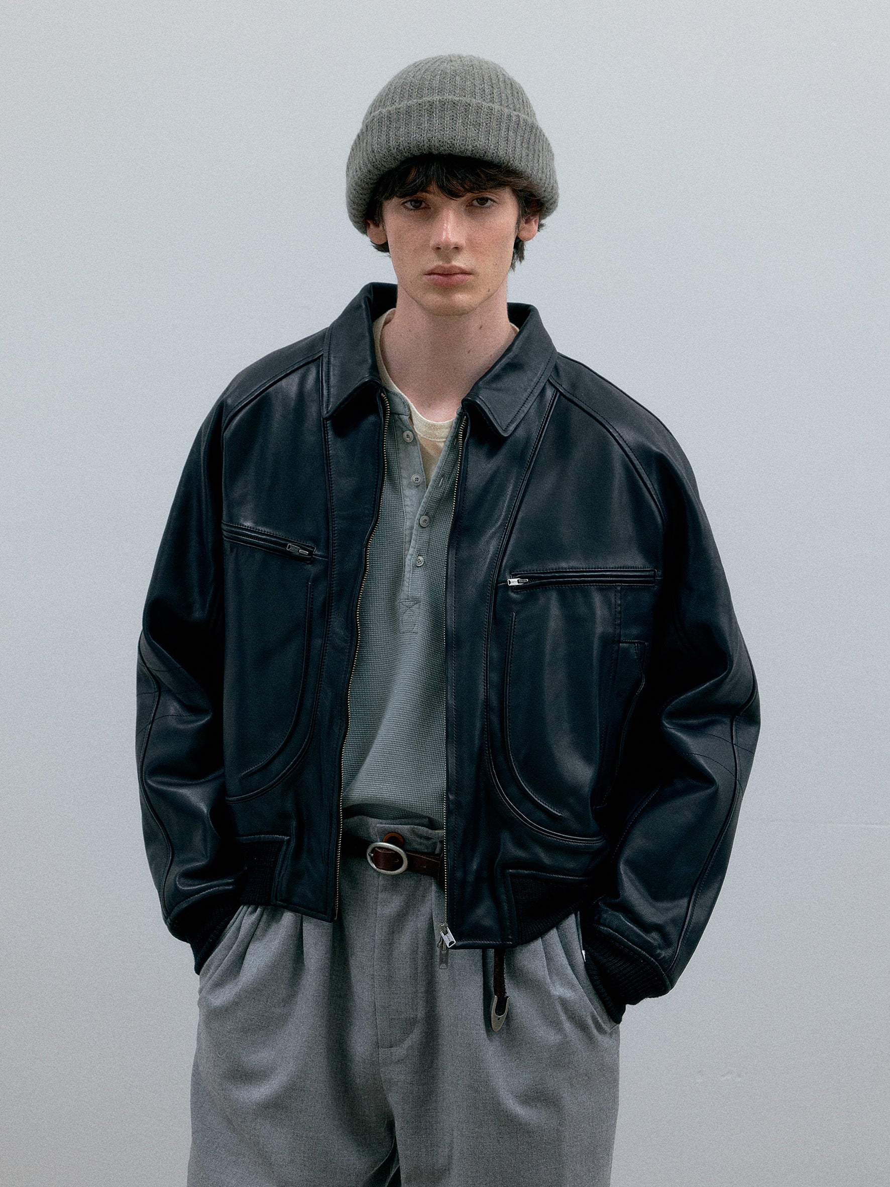 011 - Moccasin Memory Faded A-2 Leather Jacket - Image 2