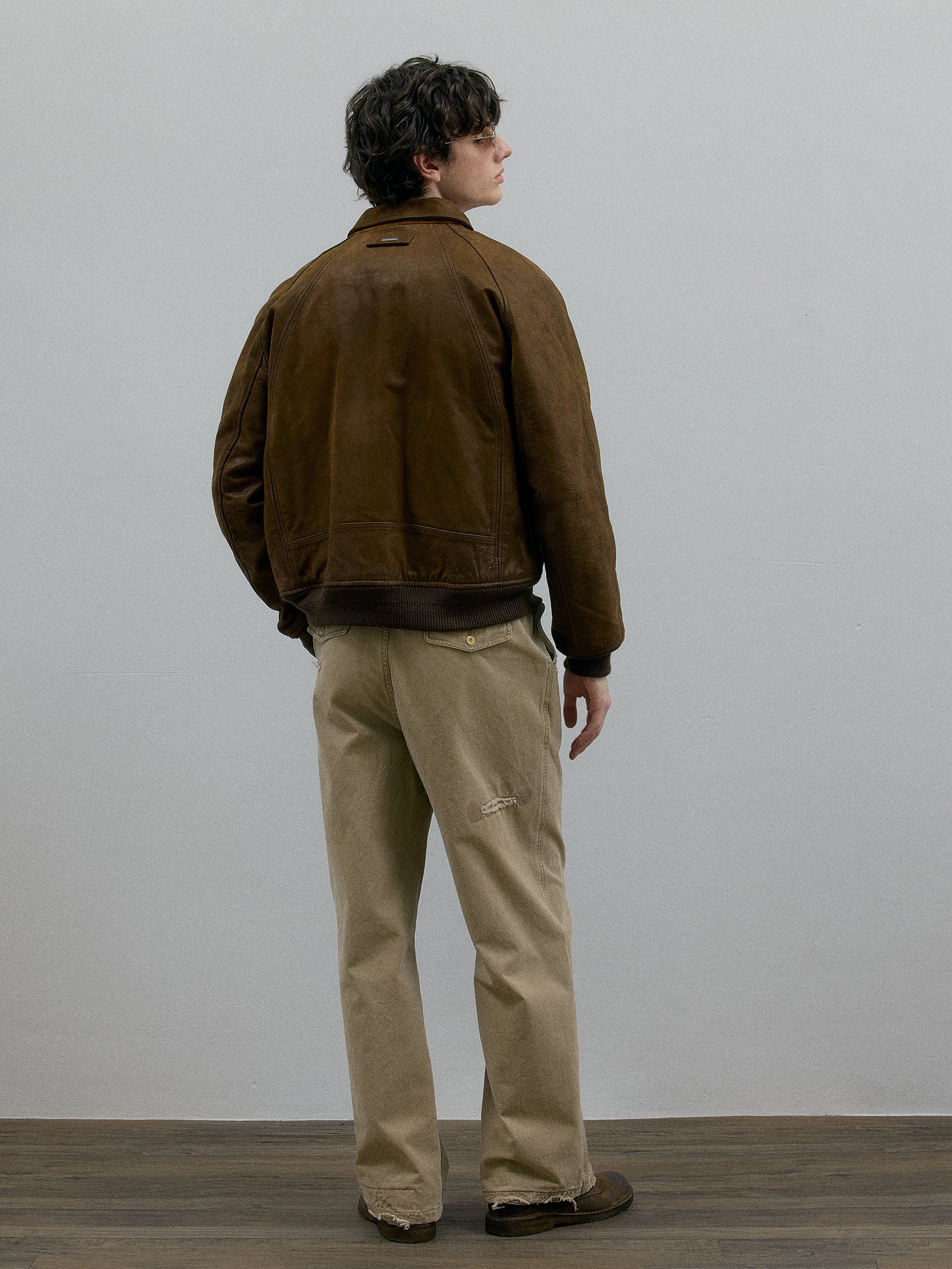 011 - Moccasin Memory Faded A-2 Leather Jacket - Image 23