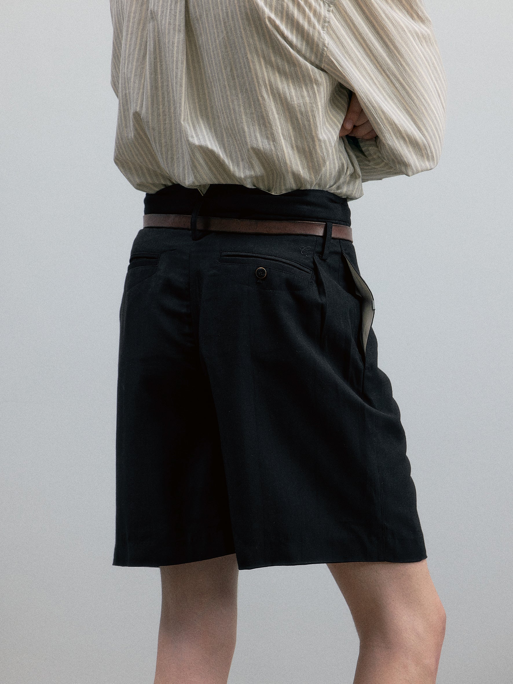 011 - Vrille Fold-over Tailored Shorts - Image 12