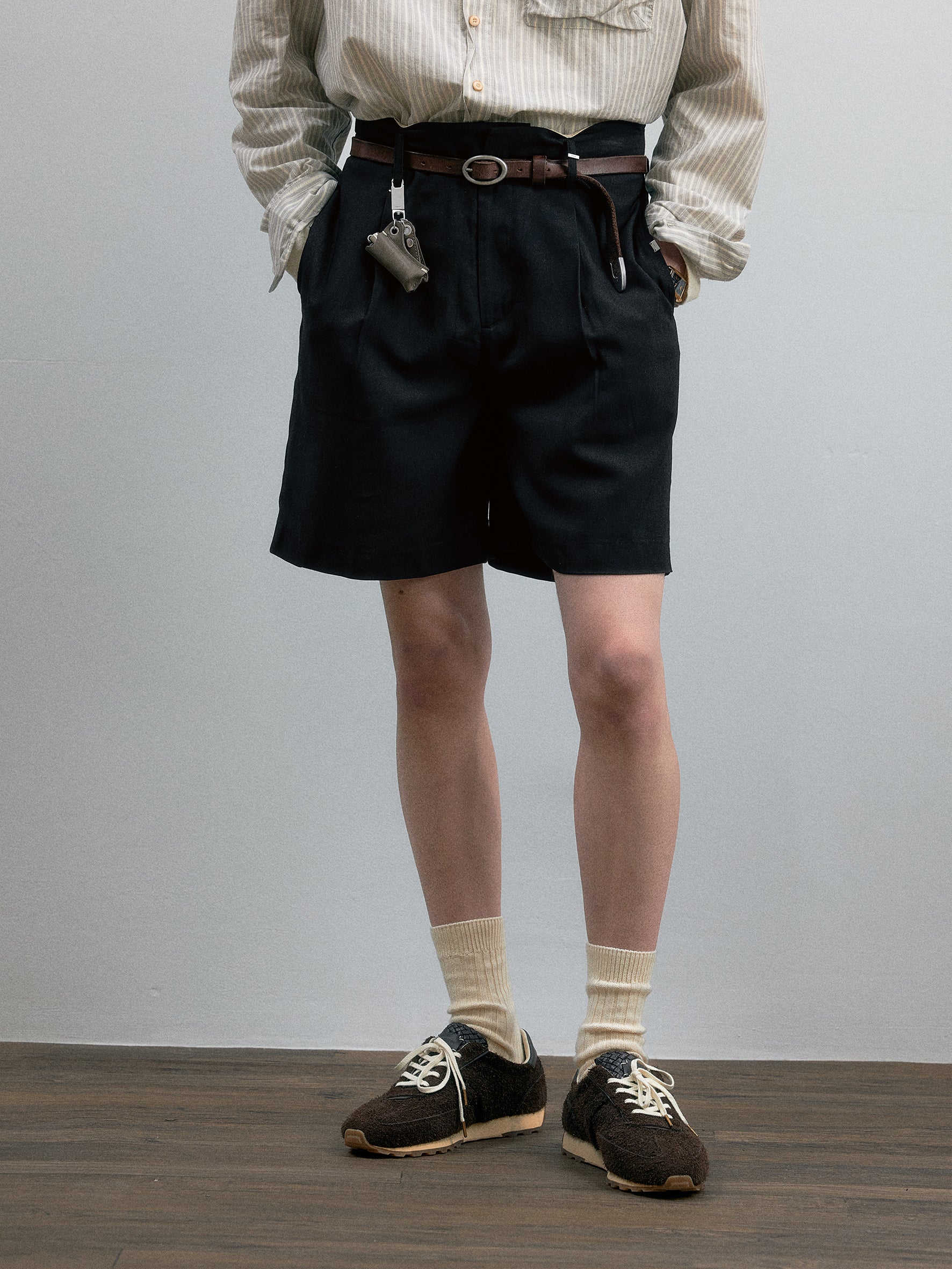 011 - Vrille Fold-over Tailored Shorts - Image 13