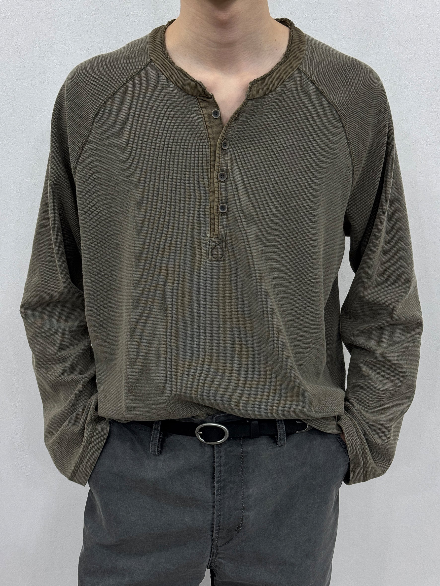 012 - Moccasin Memory Textured Henley - Image 10