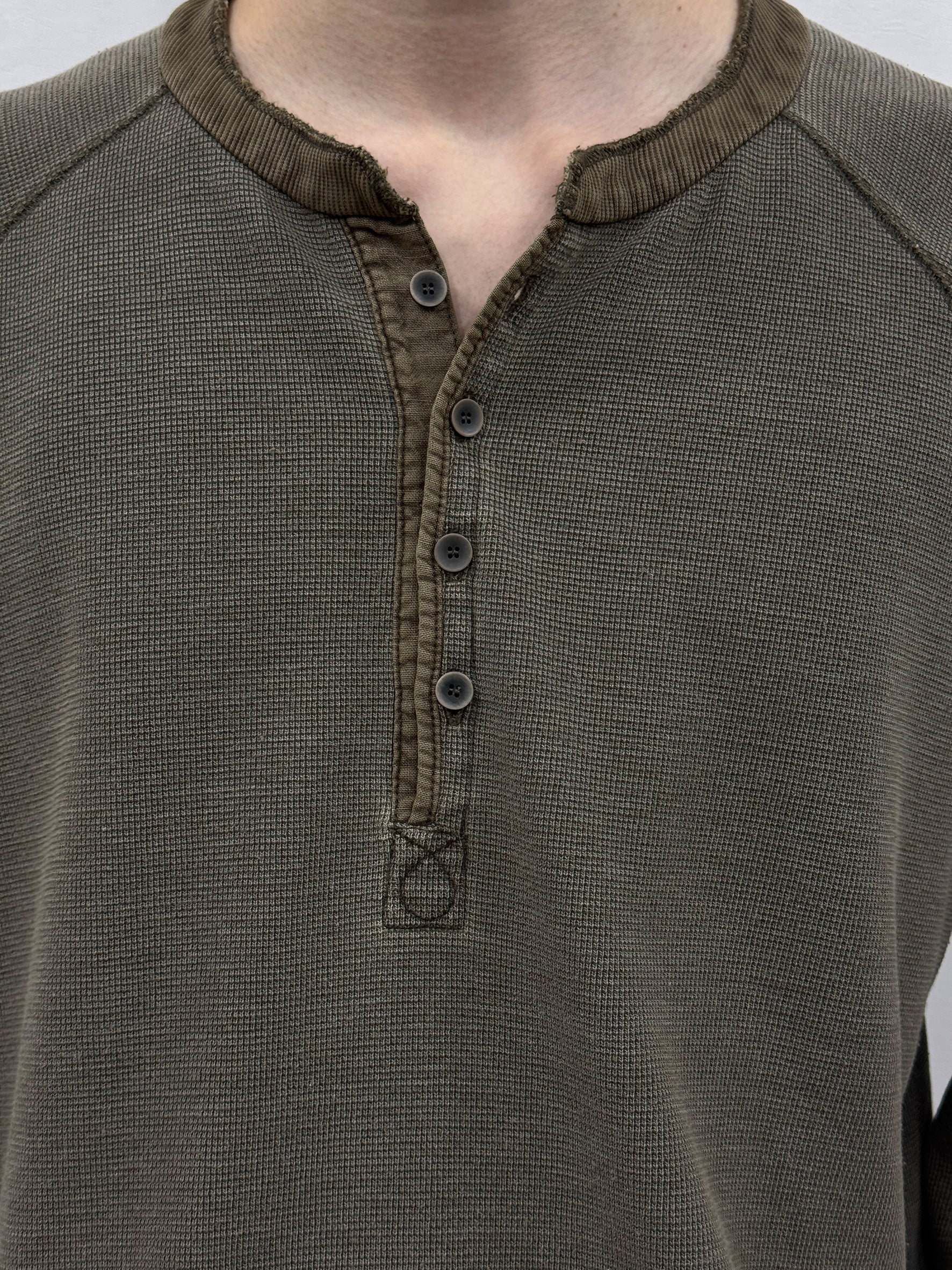 012 - Moccasin Memory Textured Henley - Image 11