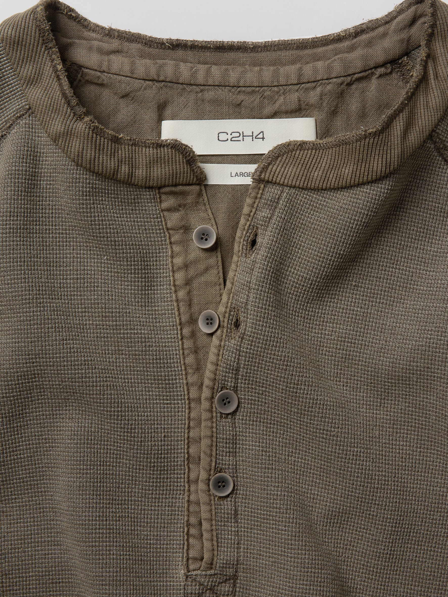 012 - Moccasin Memory Textured Henley - Image 15