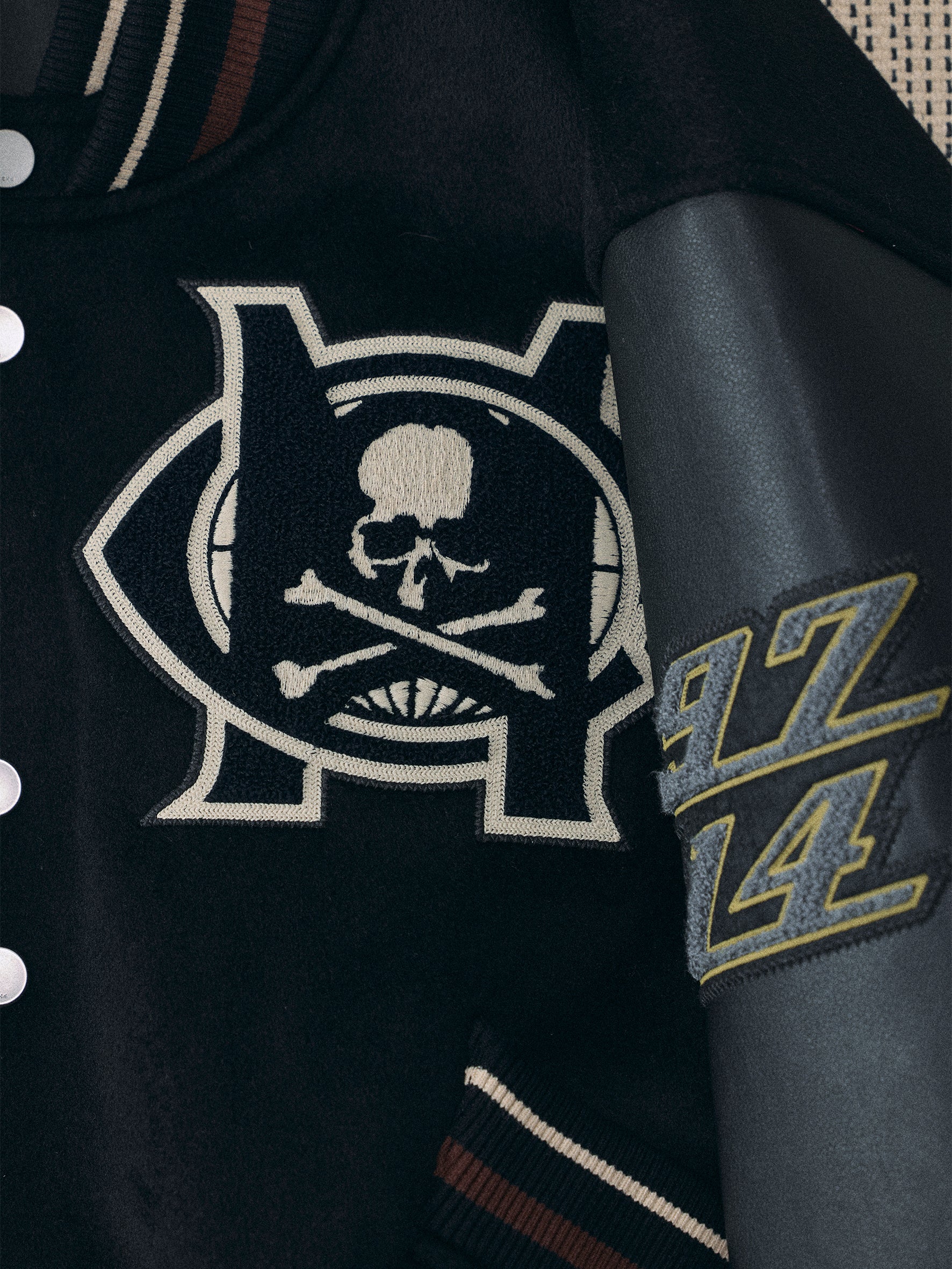 C2H4 x Mastermind JAPAN Vol.3 Curvilinear Varsity Jacket - Image 12