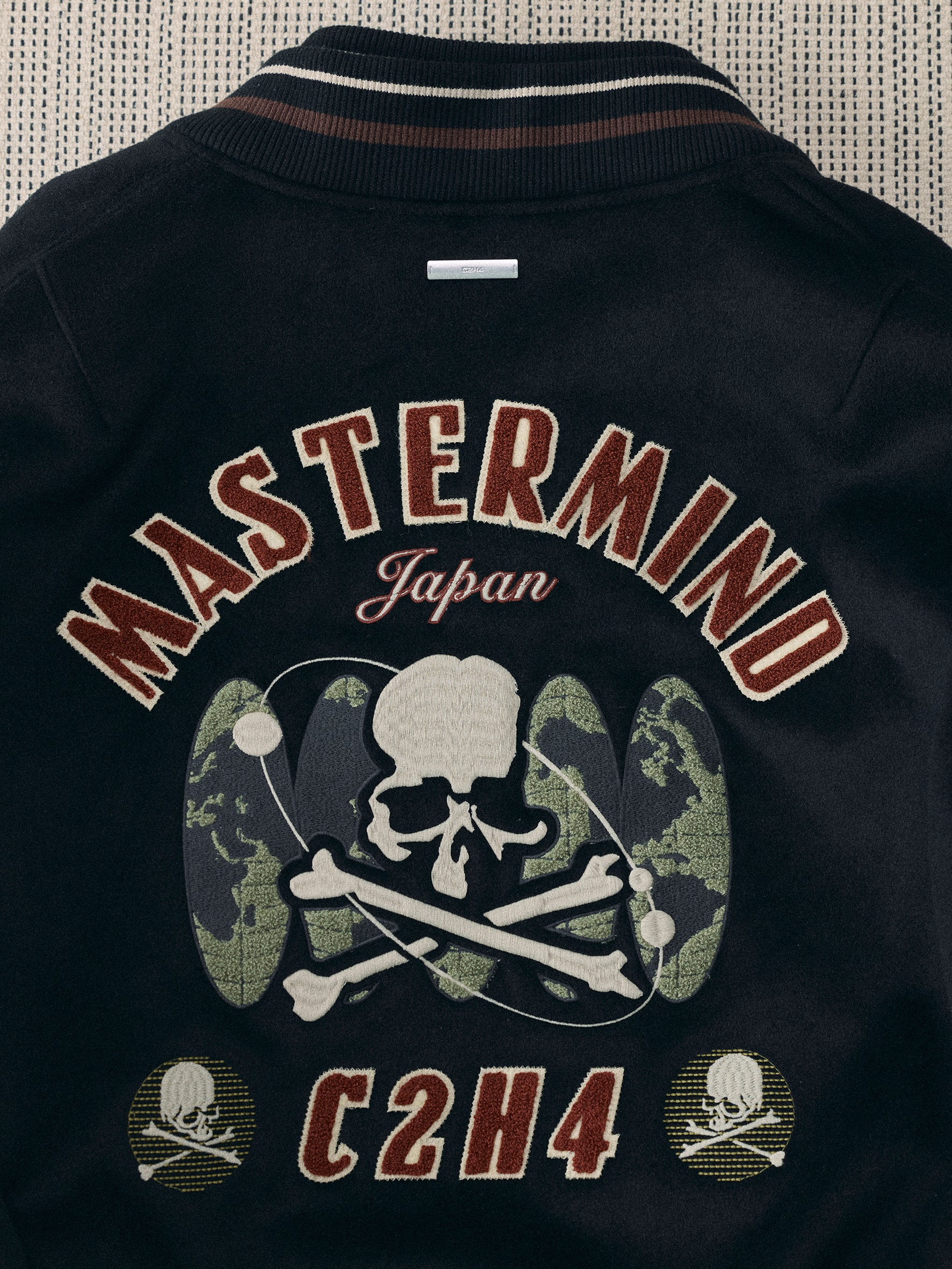 C2H4 x Mastermind JAPAN Vol.3 Curvilinear Varsity Jacket - Image 13