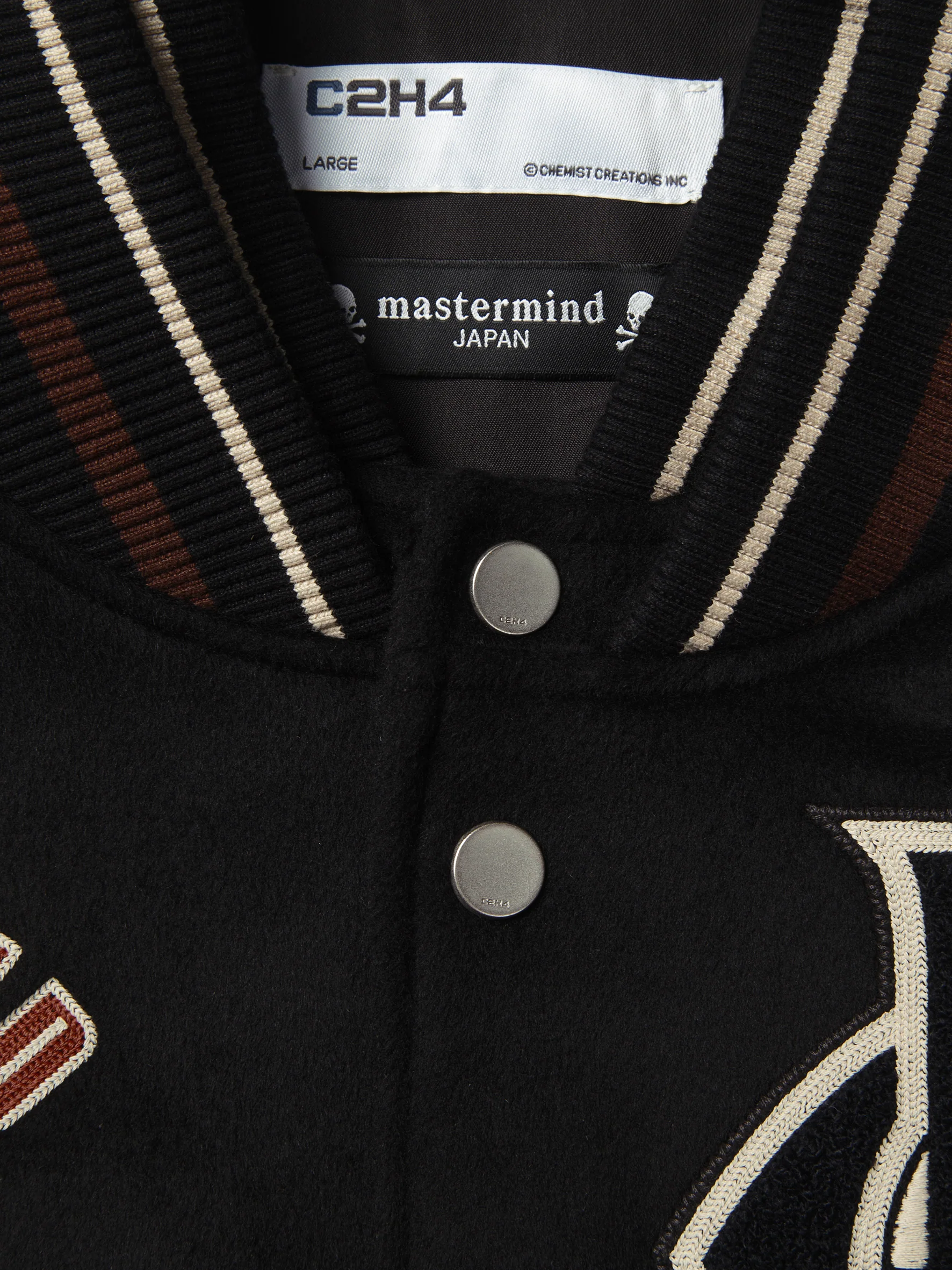 C2H4 x Mastermind JAPAN Vol.3 Curvilinear Varsity Jacket - Image 17
