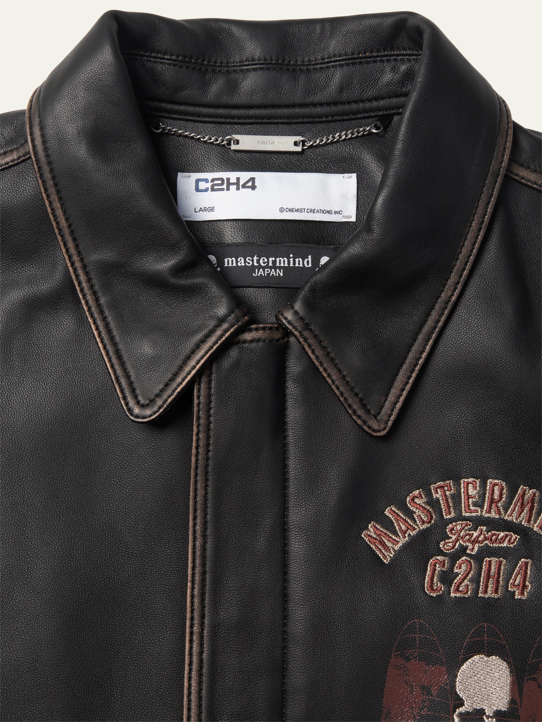 C2H4 x Mastermind JAPAN Vol.3 Lambskin Leather Jacket - Image 11