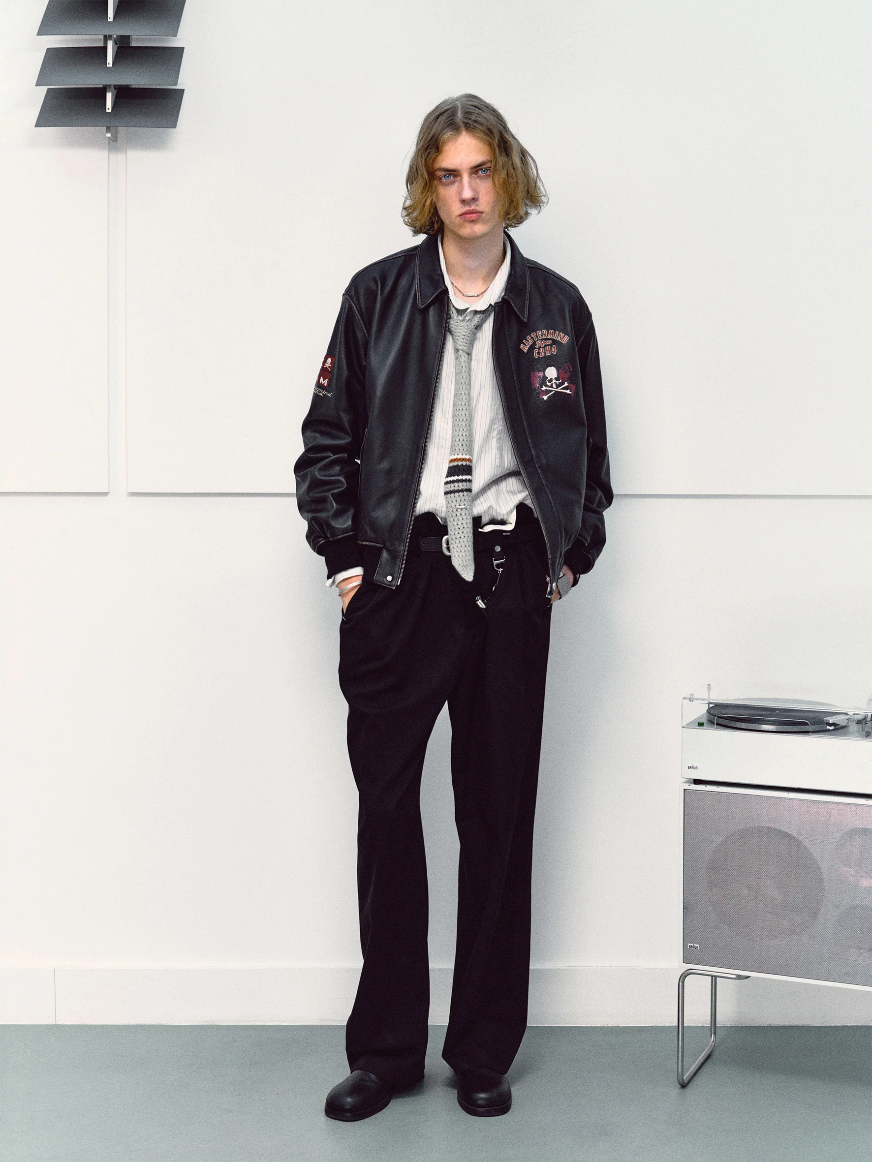 C2H4 x Mastermind JAPAN Vol.3 Lambskin Leather Jacket - Image 5
