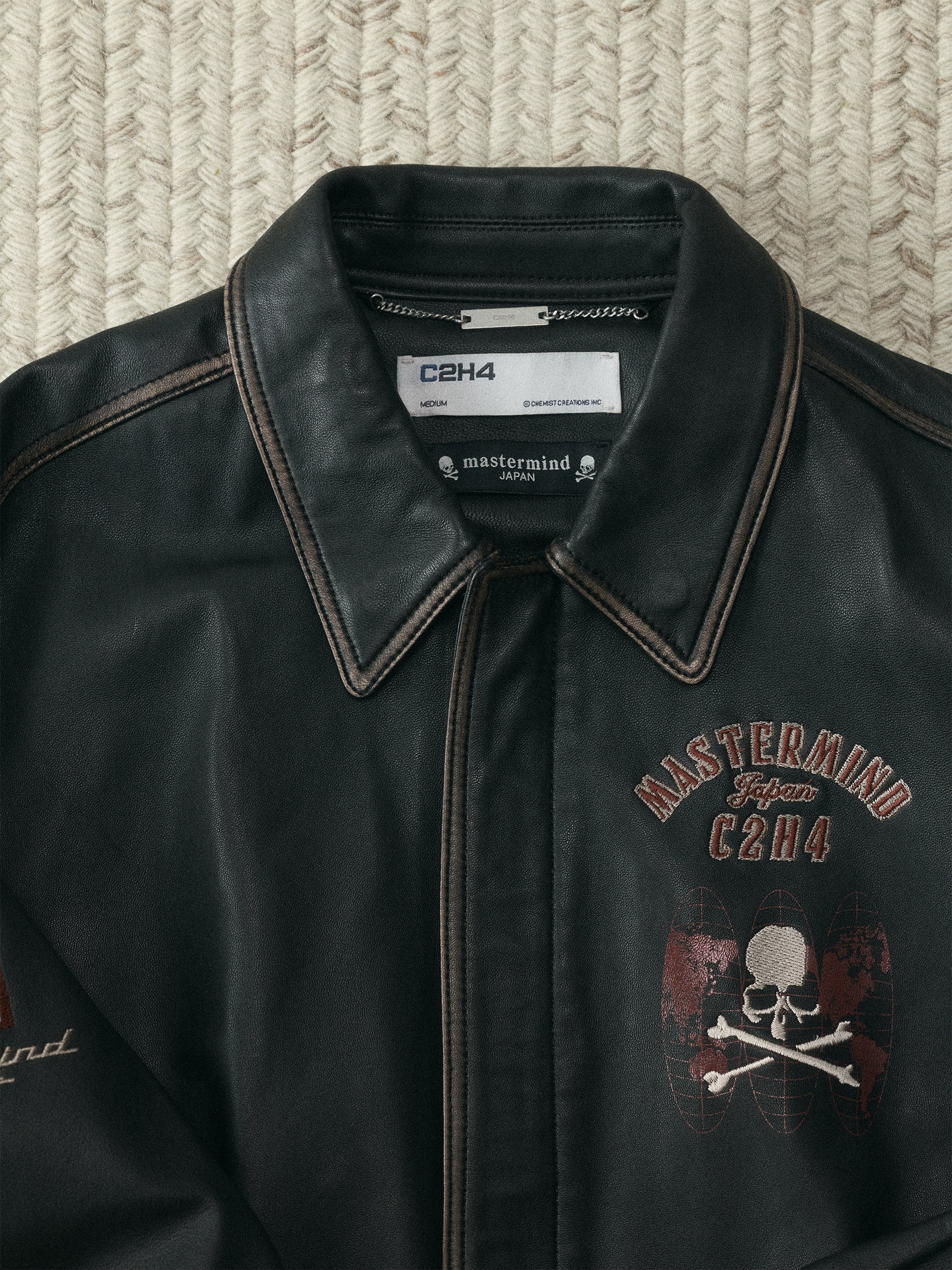 C2H4 x Mastermind JAPAN Vol.3 Lambskin Leather Jacket - Image 7