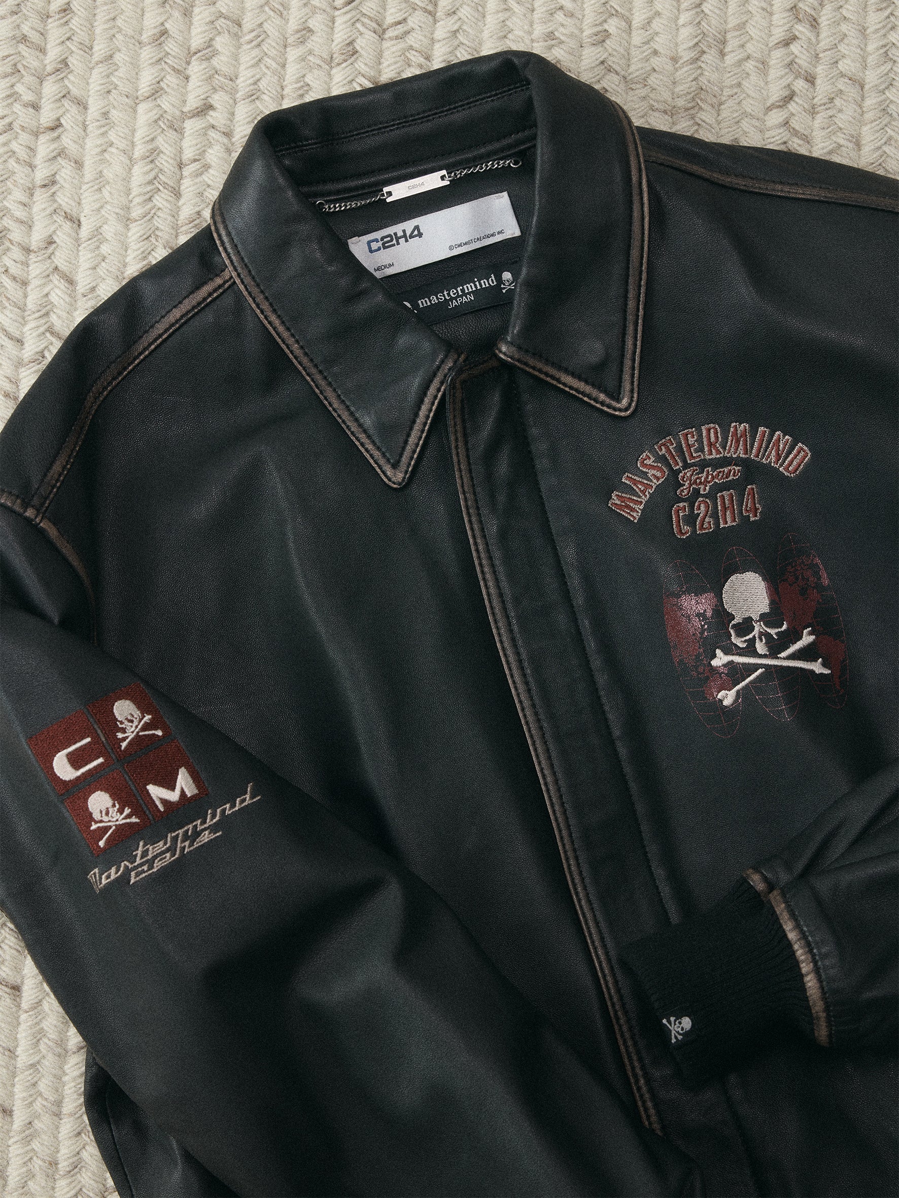 C2H4 x Mastermind JAPAN Vol.3 Lambskin Leather Jacket - Image 8